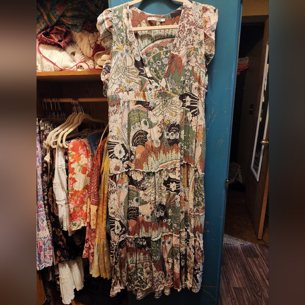 $30-Sage floral maxi